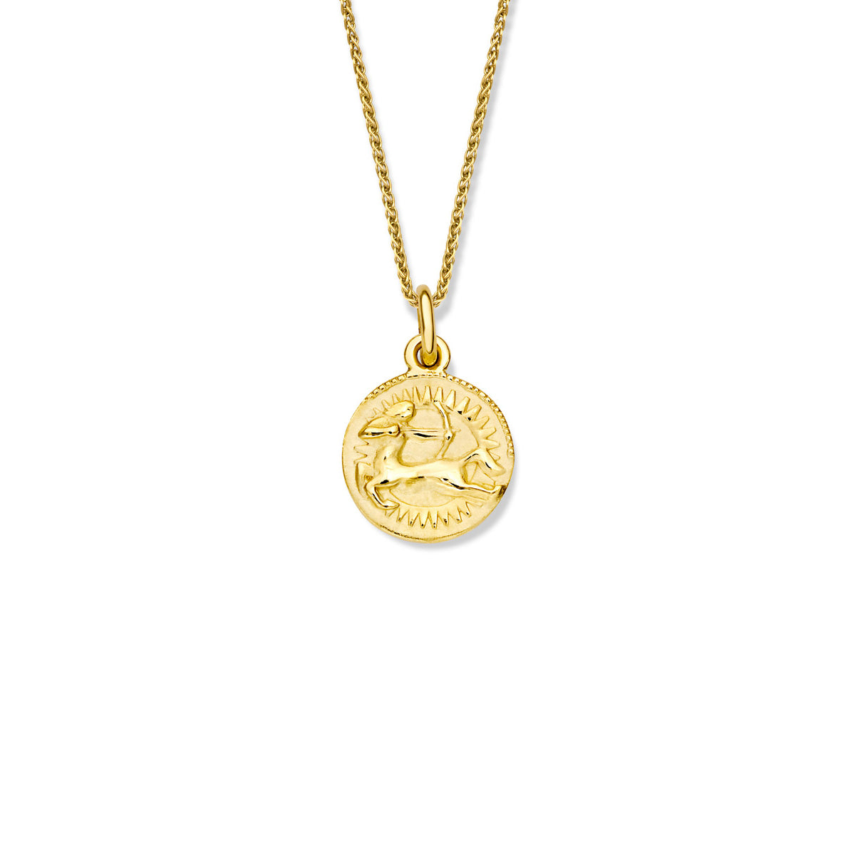Zodiac Sagittarius Pendant Yellow Gold Cassandra Goad