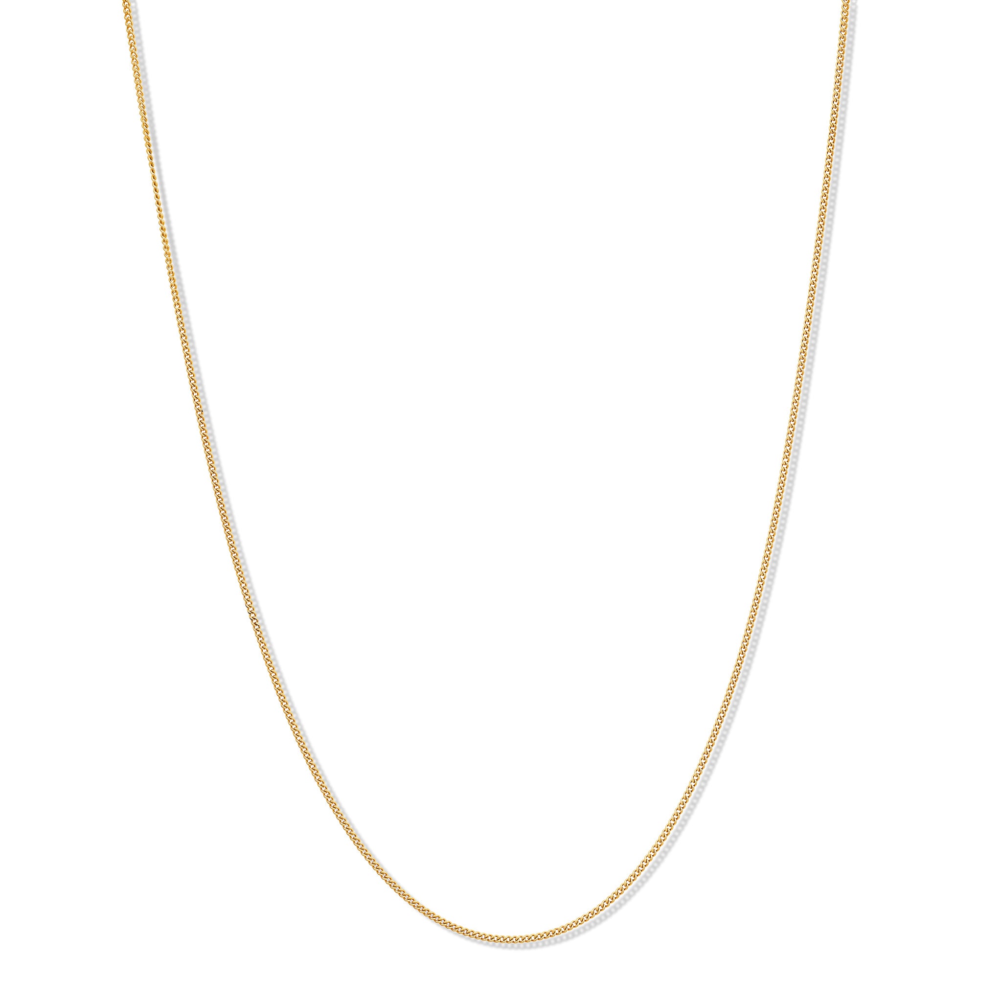 Handcrafted yellow gold necklace chain perfect for small necklace pendants.