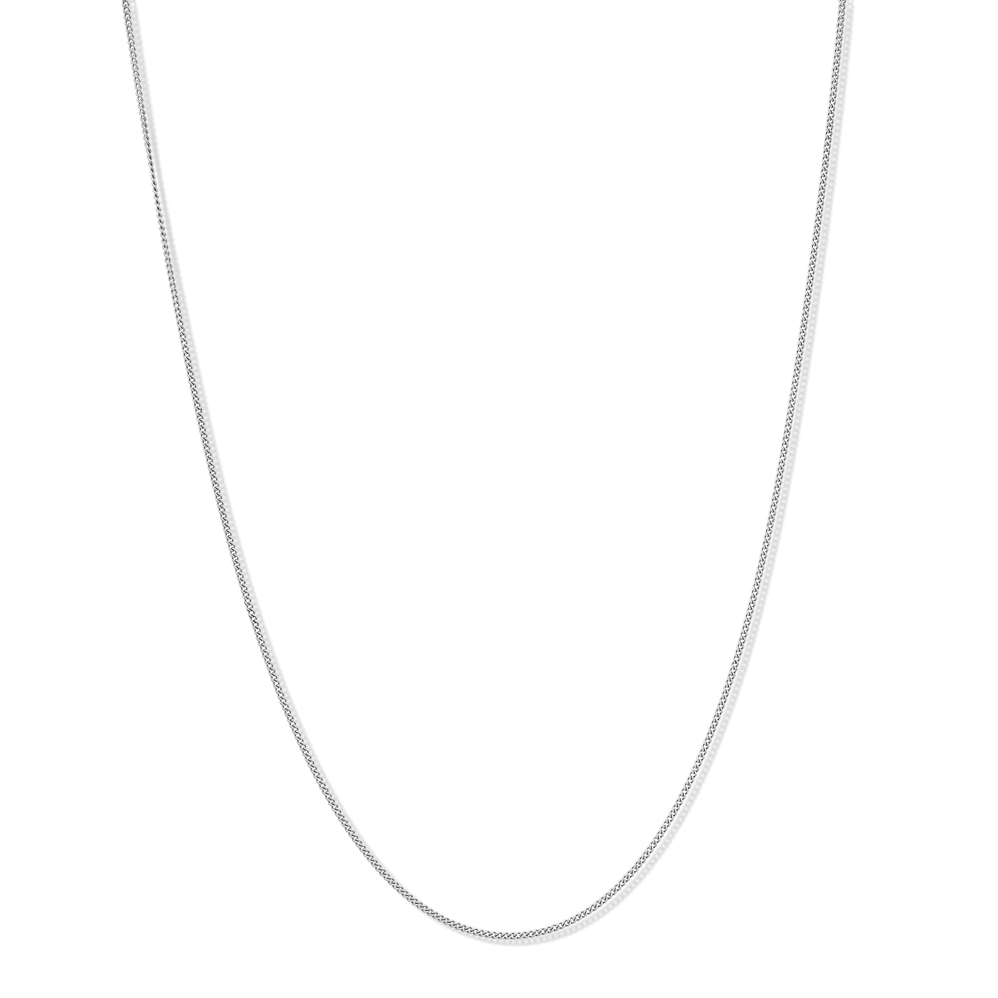 Handcrafted 18ct white gold necklace chain perfect for small necklace pendants.