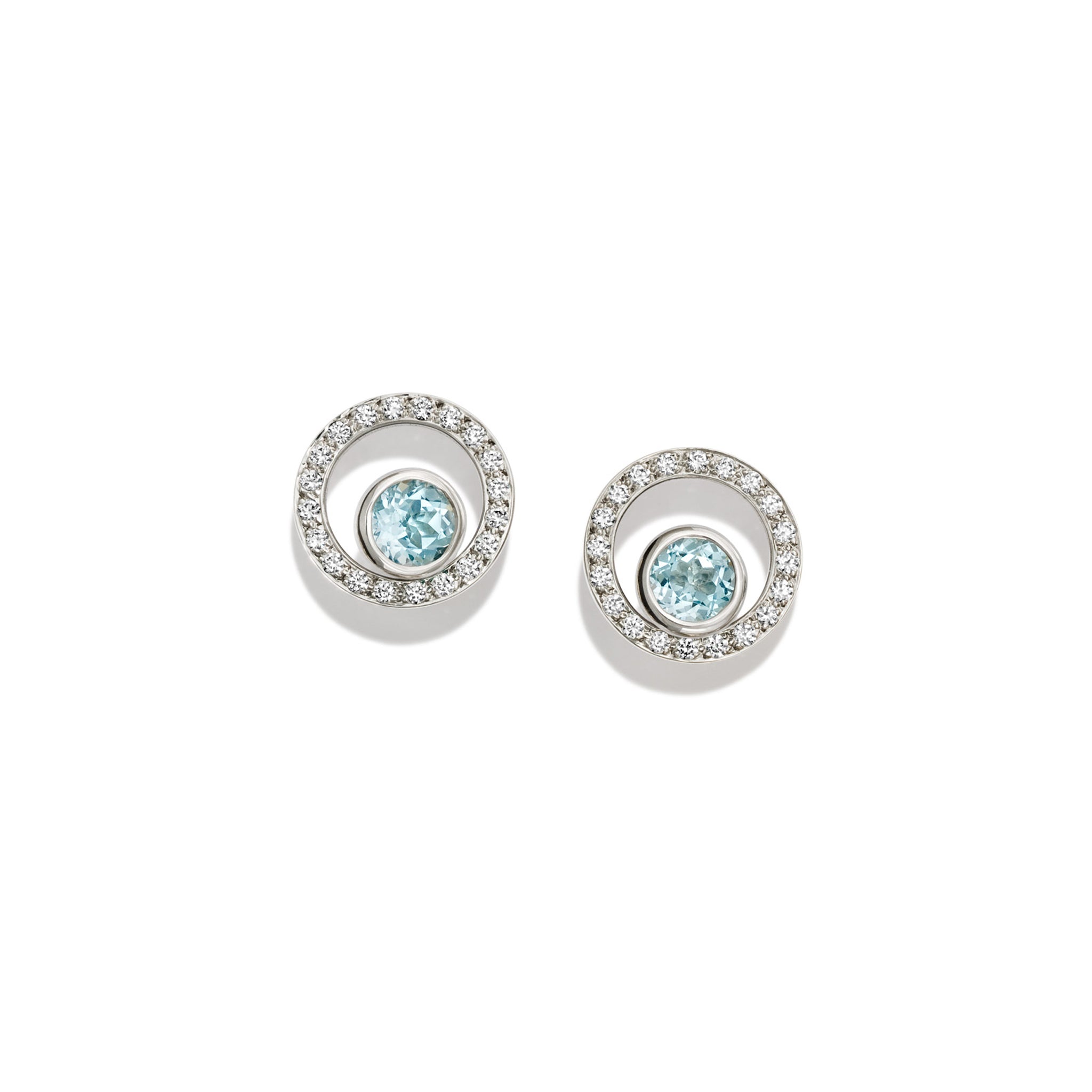 Rosetta Earring Halos 18ct White Gold - Diamond Pavé