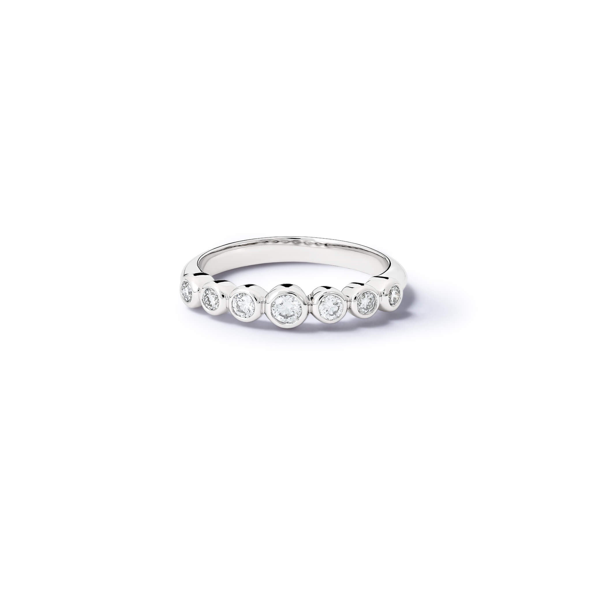 Lorena Half Eternity Ring 18ct White Gold - Diamond