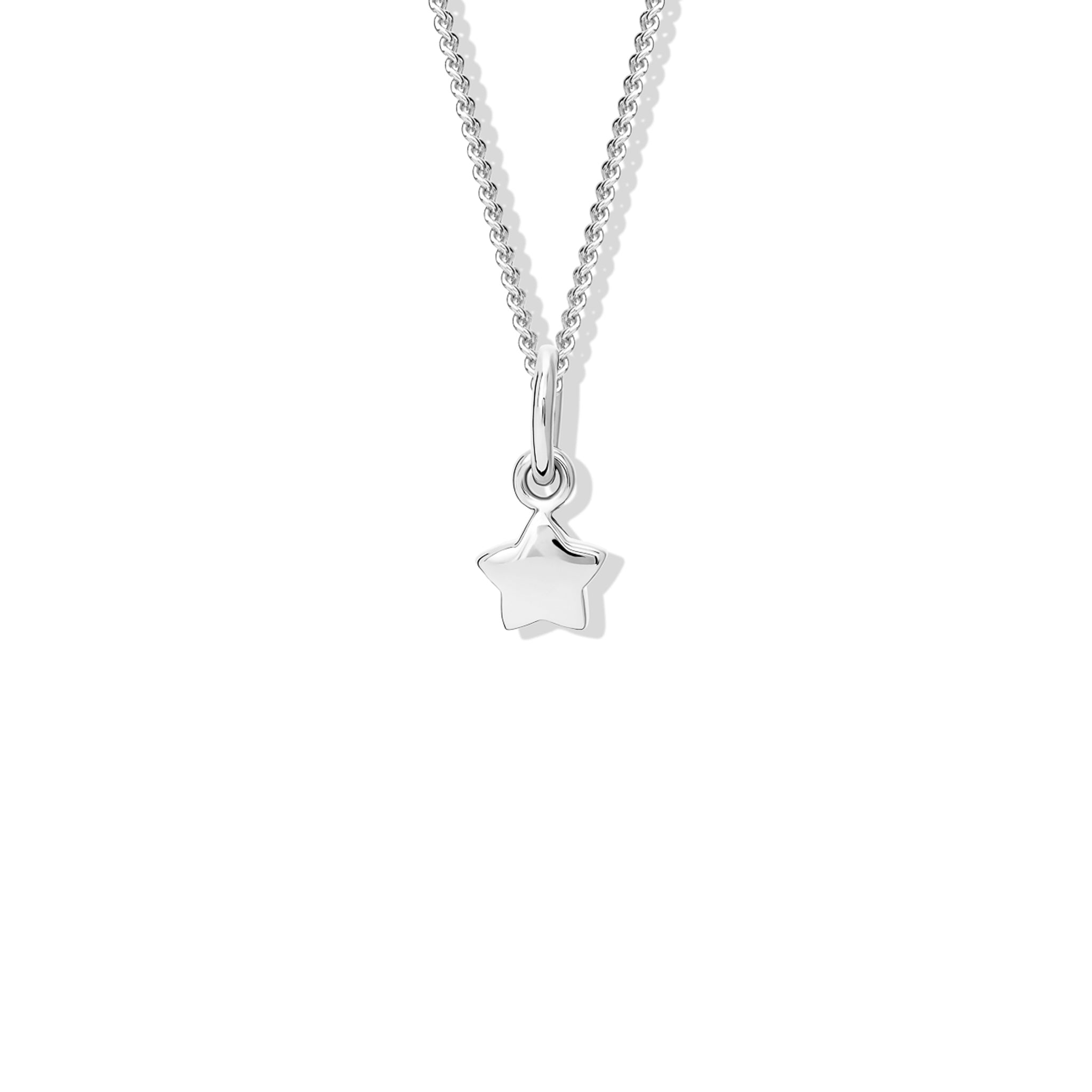 Handcrafted sterling silver necklace with star-shaped links.