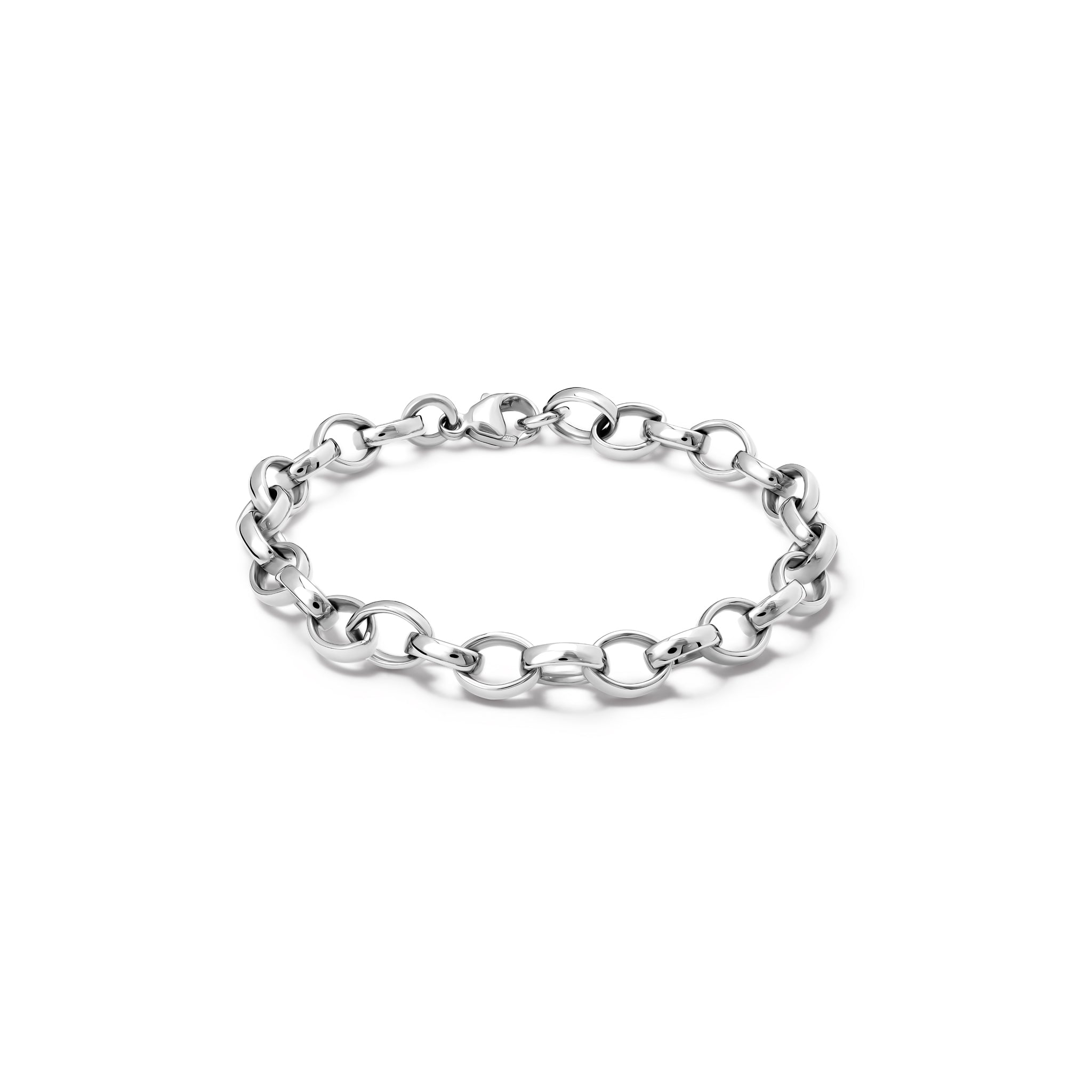 Belcher Oval Bracelet Silver