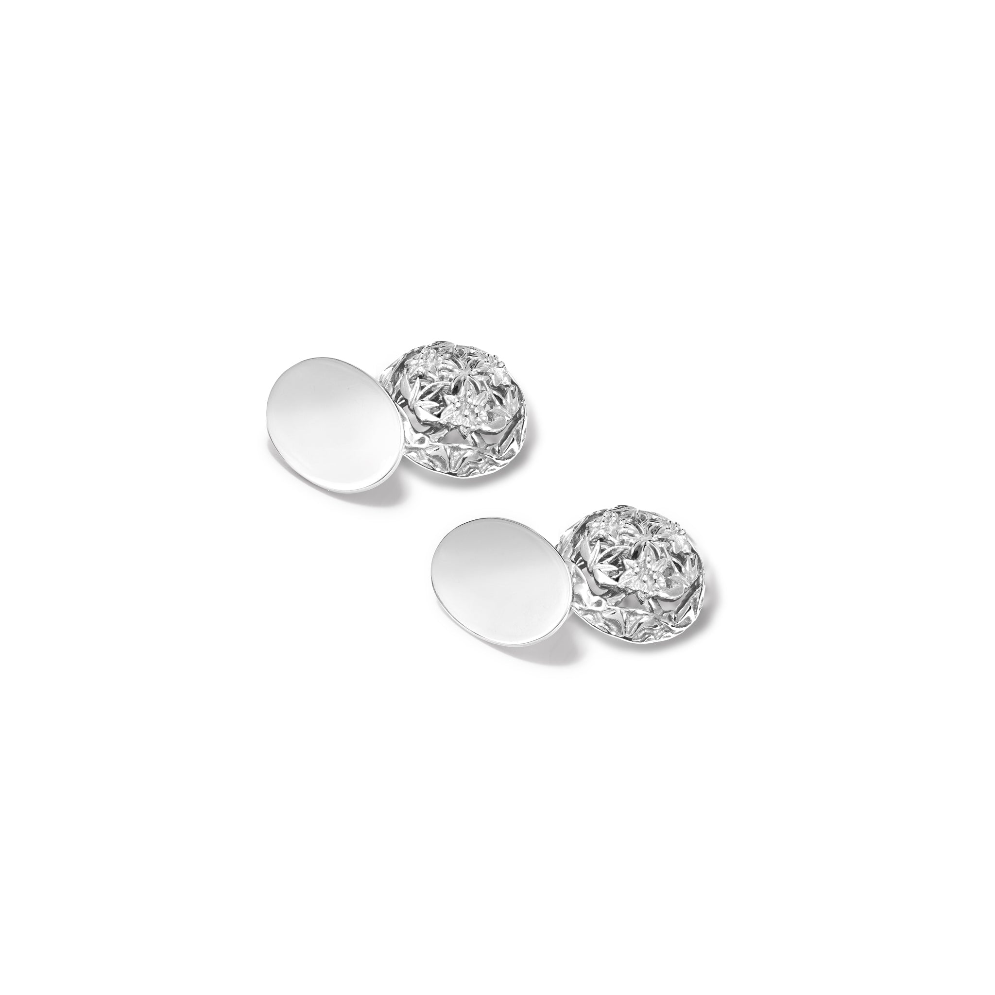 Handcrafted sterling silver Eton College Chapel single ended cufflinks.