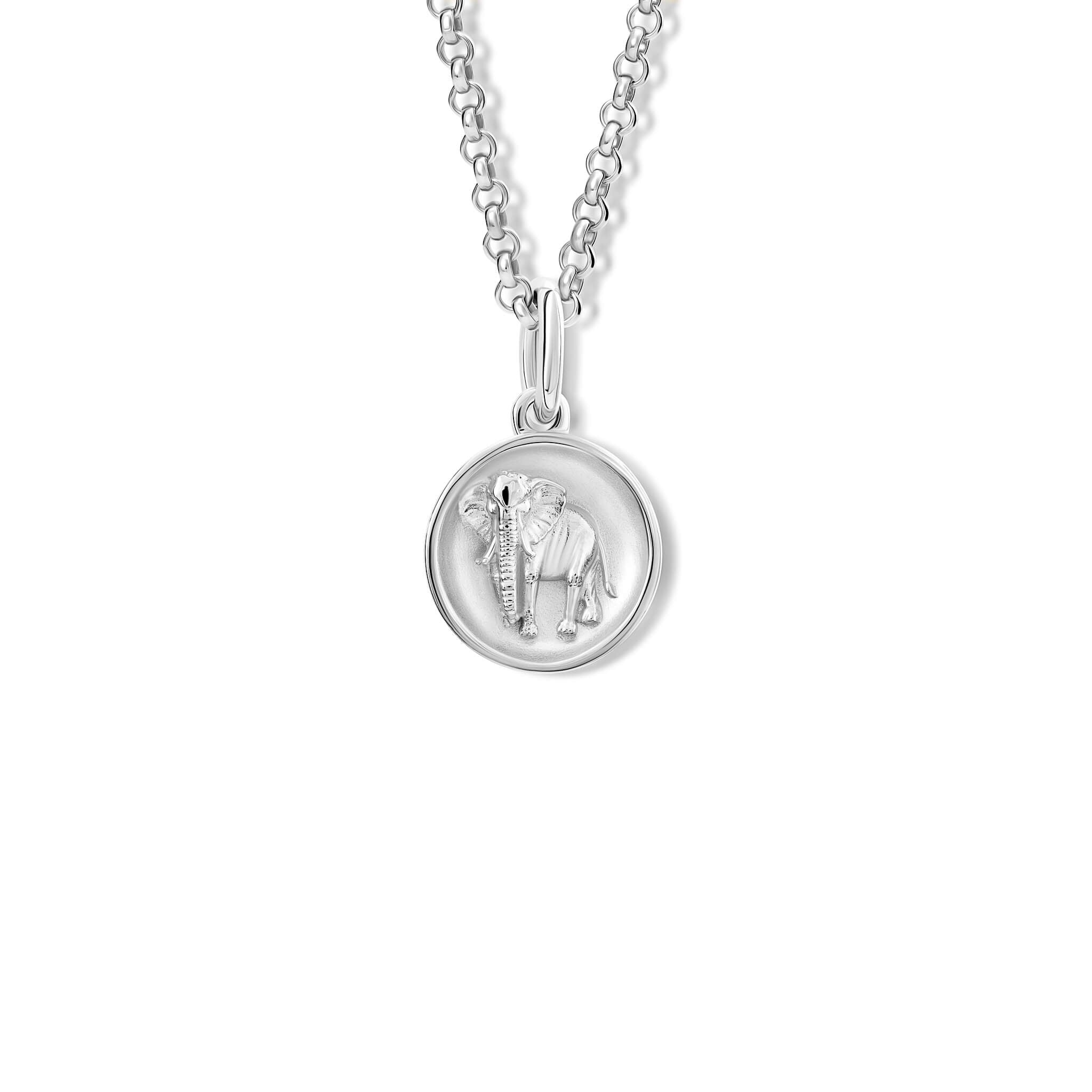 A handcrafted pendant with an elephant 'in relief'