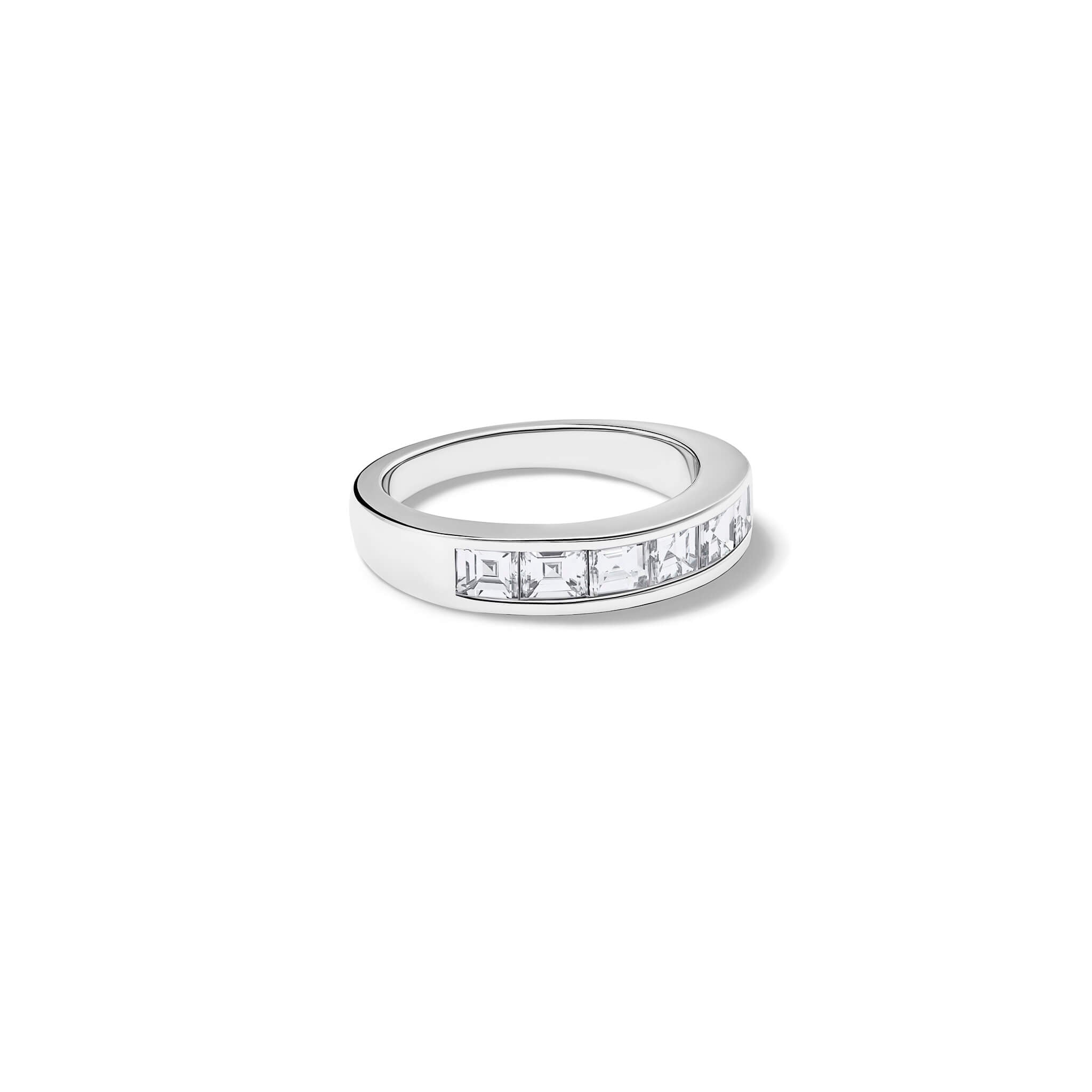 leonora half-eternity ring in 18ct white gold with diamond by cassandra goad