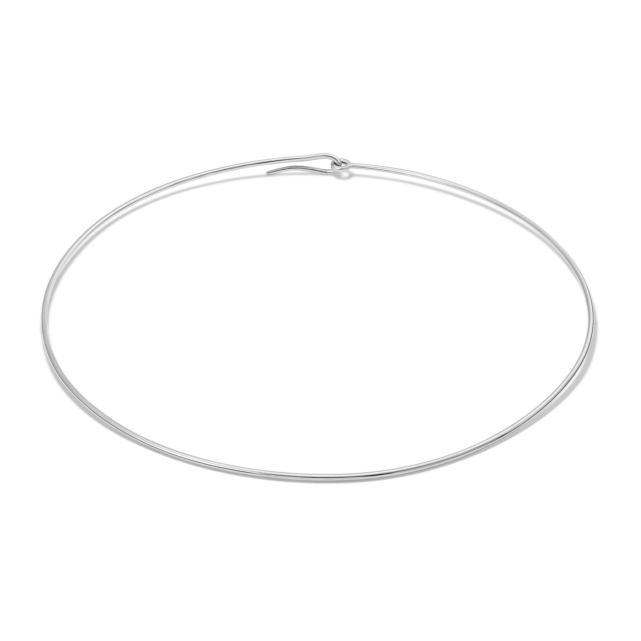 Handcrafted silver torque necklace inspired by the nymph Calypso.