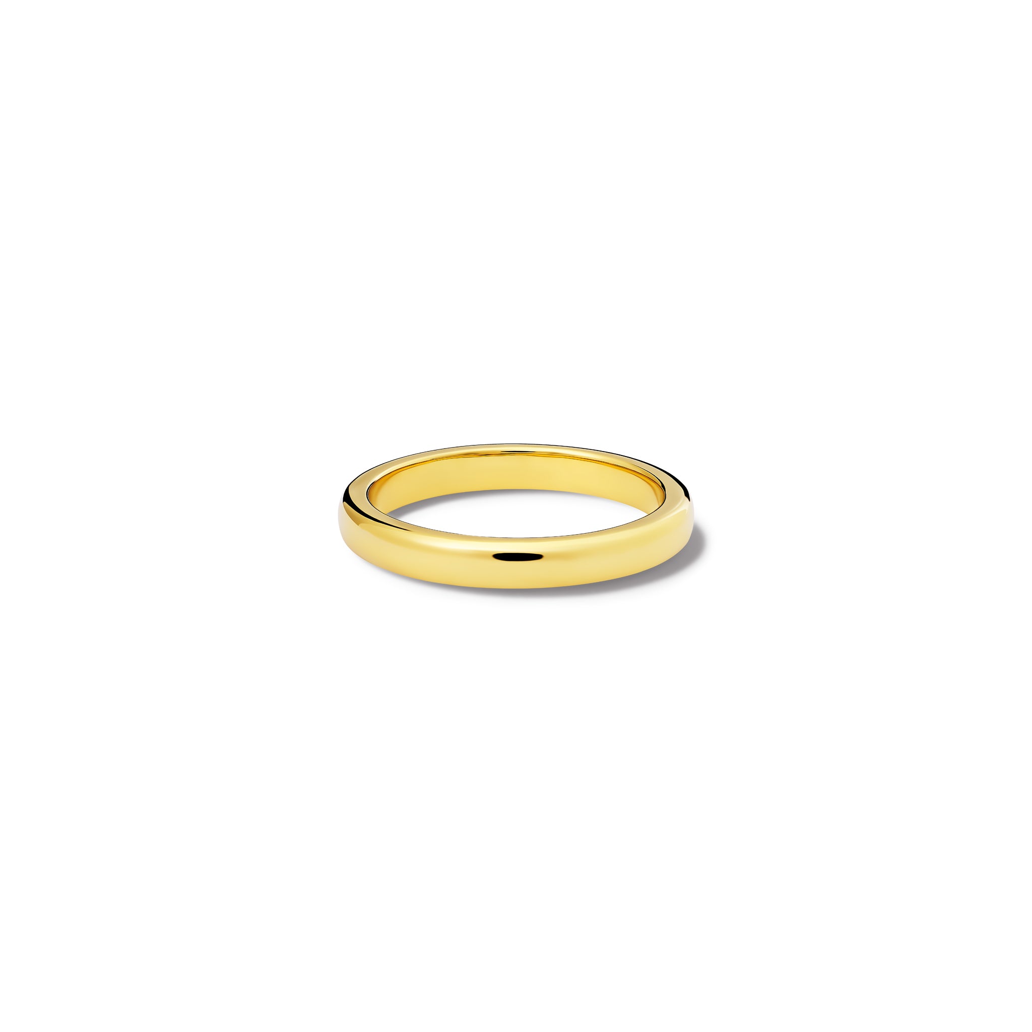 Handcrafted 18ct yellow gold wedding band.