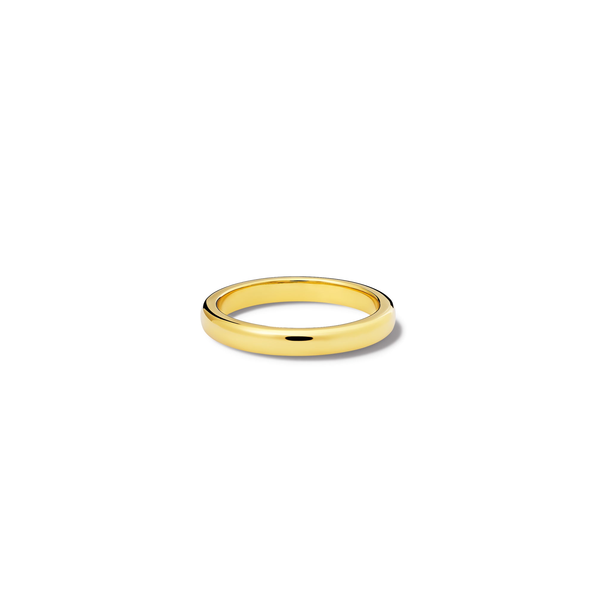 Handcrafted 18ct yellow gold wedding band.