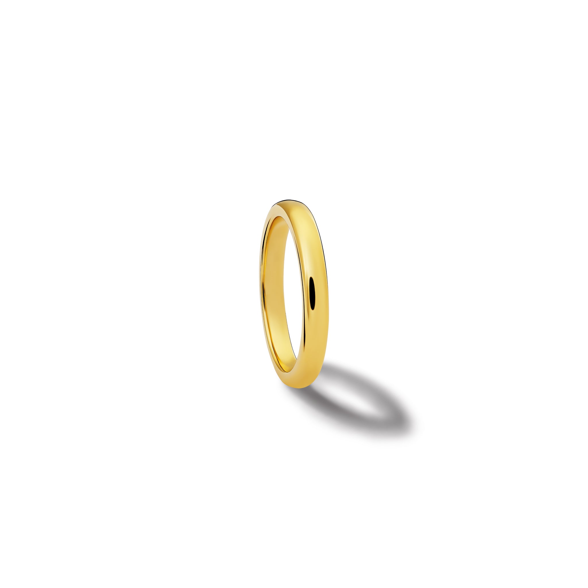 Handcrafted 18ct yellow gold wedding band.