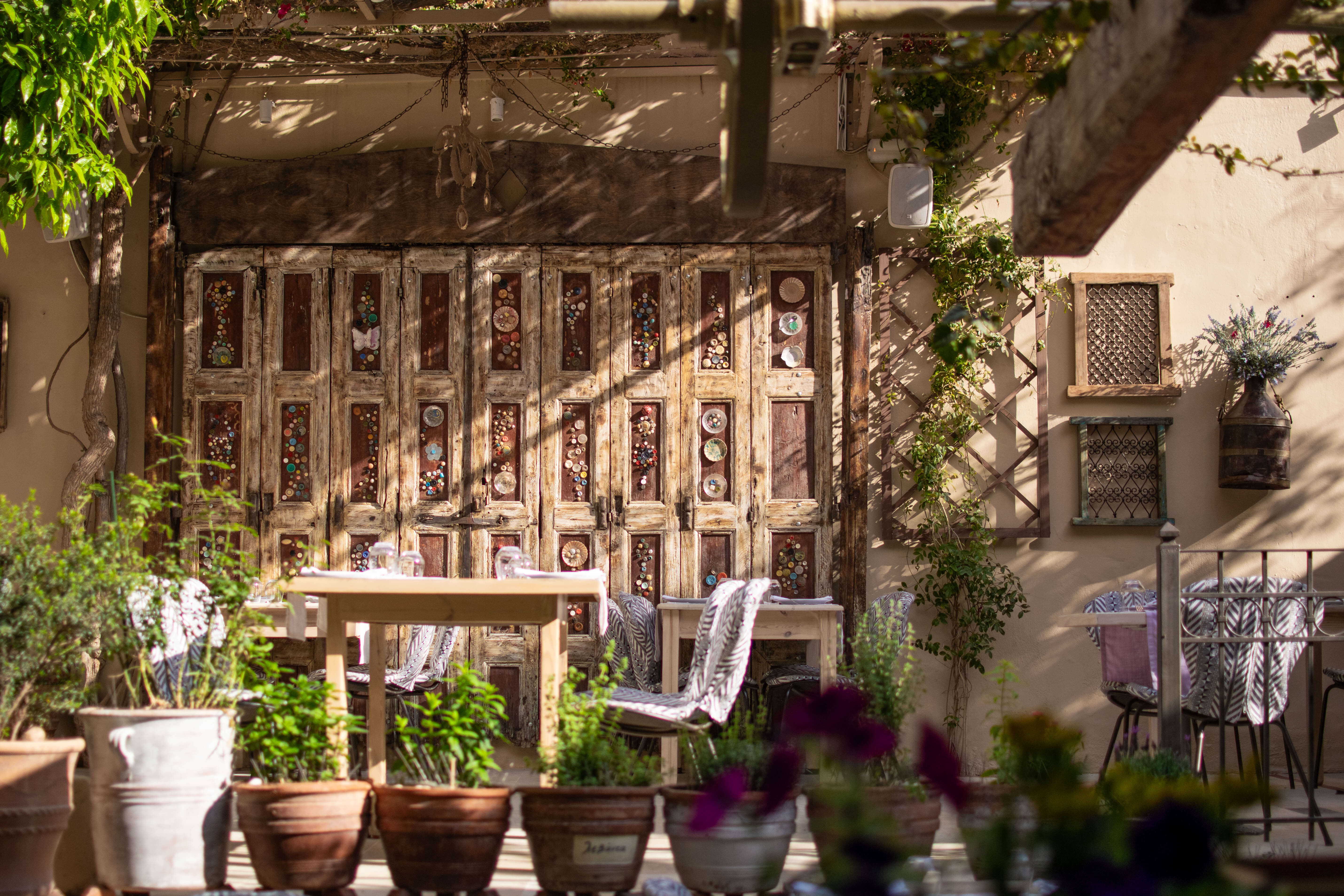 Avli's outdoor patio.