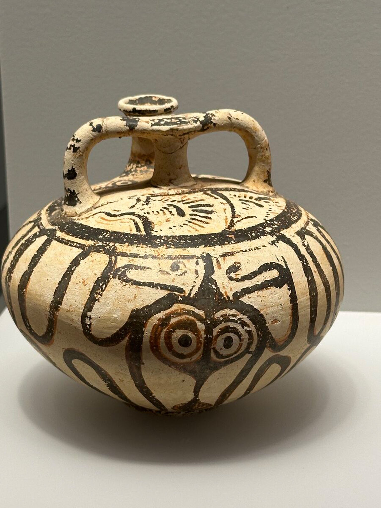 Ceramic pot at Heraklion Archaeological Museum in Crete.