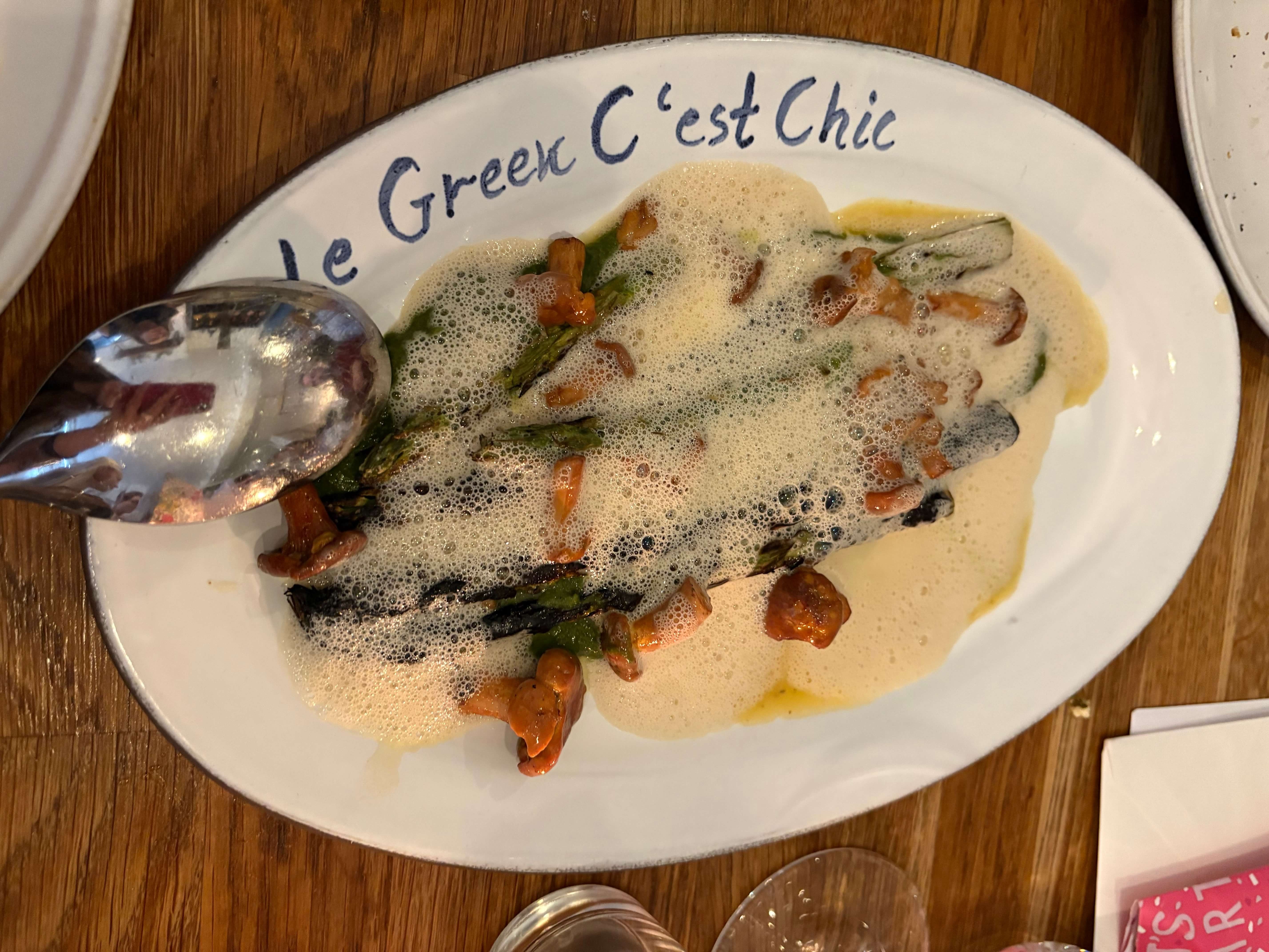 Food at Mazi, London.