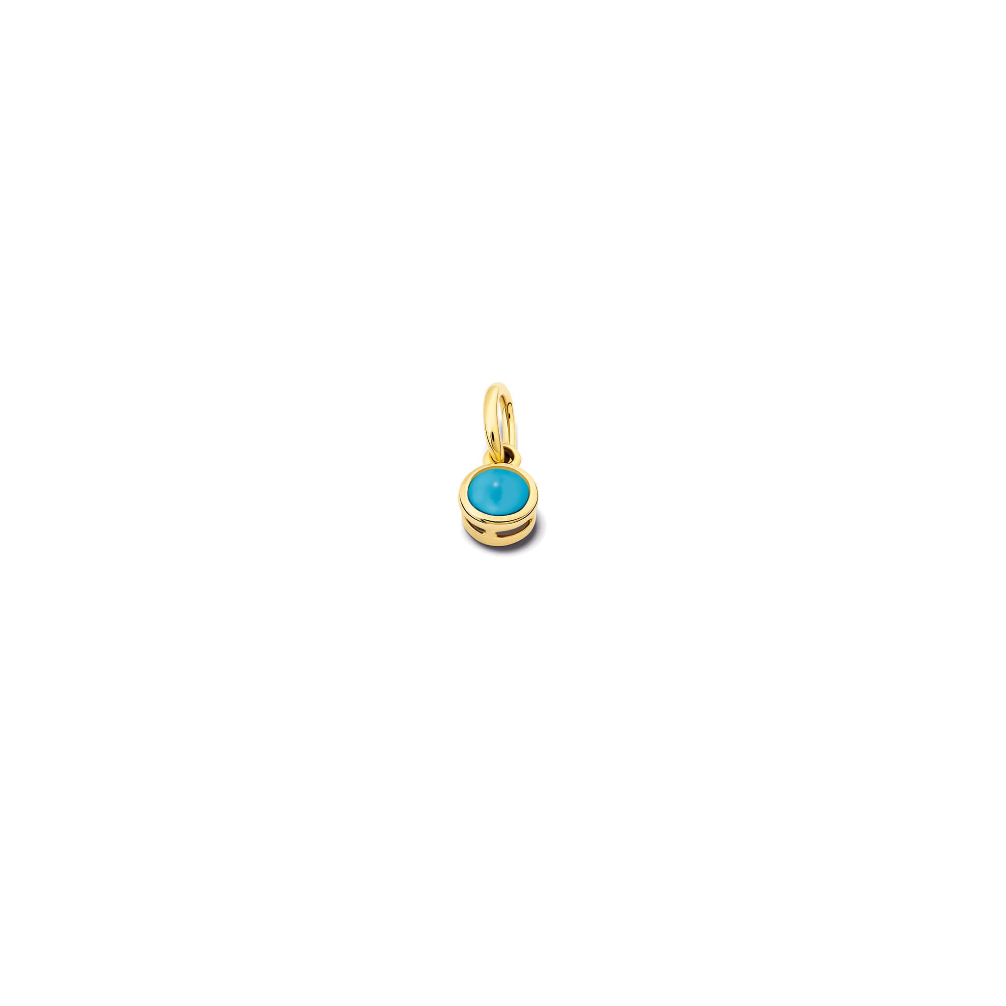 Handcrafted necklace pendant in silver featuring featuring turquoise, December birthstone