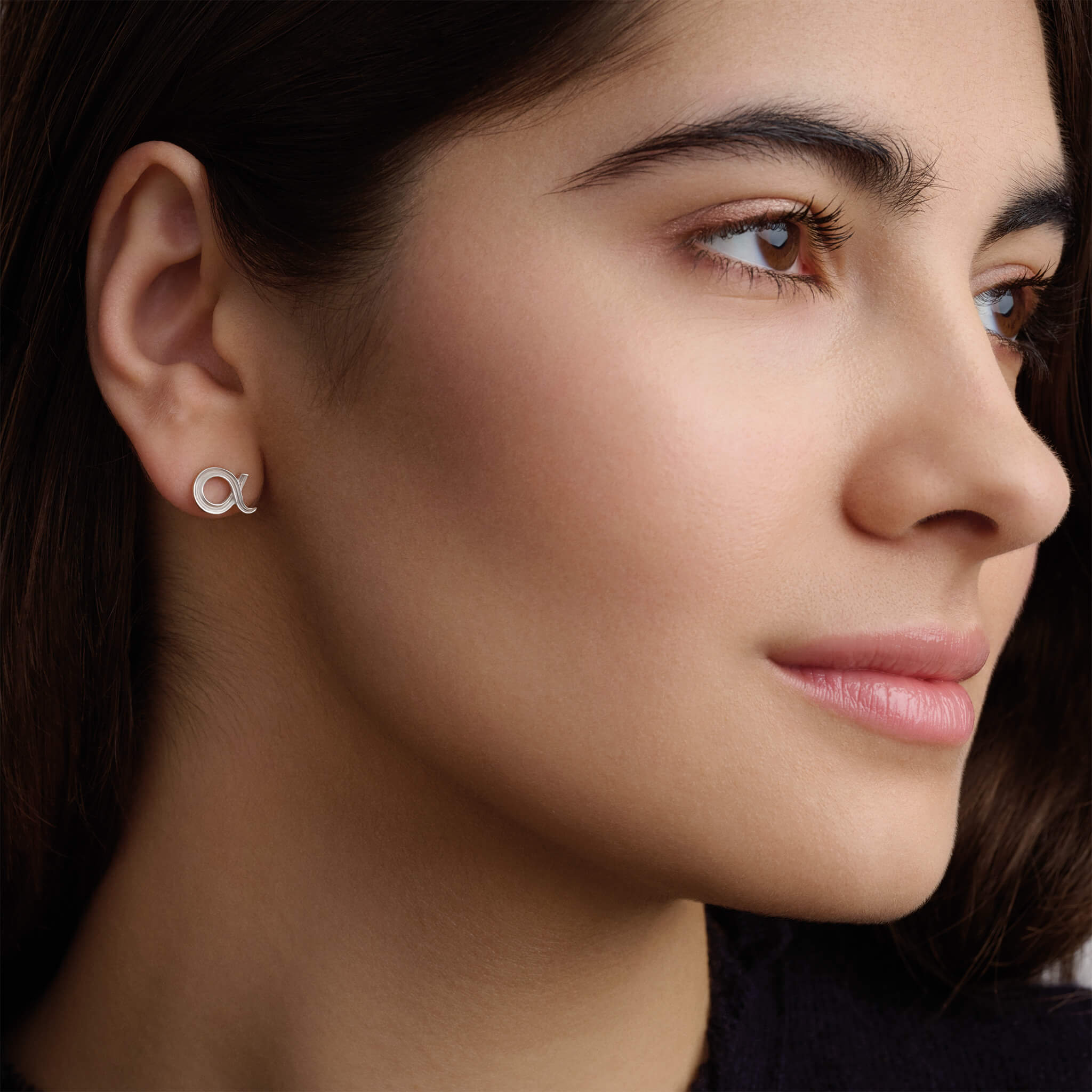 Alpha and omega silver studs