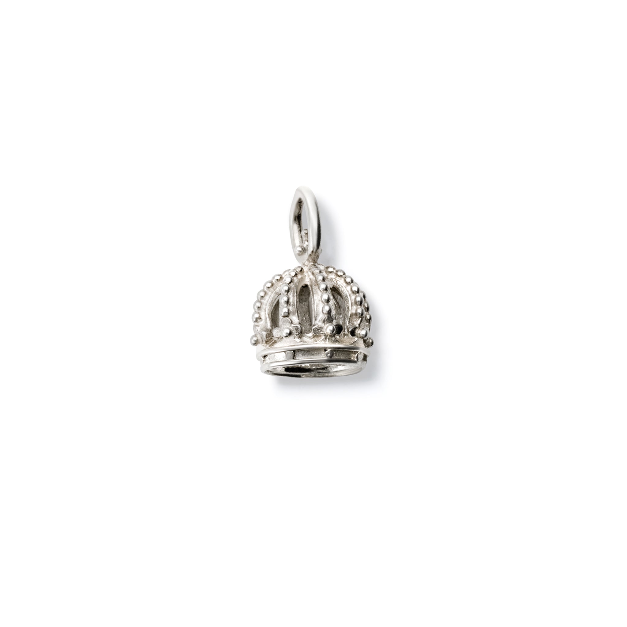 Handcrafted silver charm pendant inspired by the early crowns of France and Germany