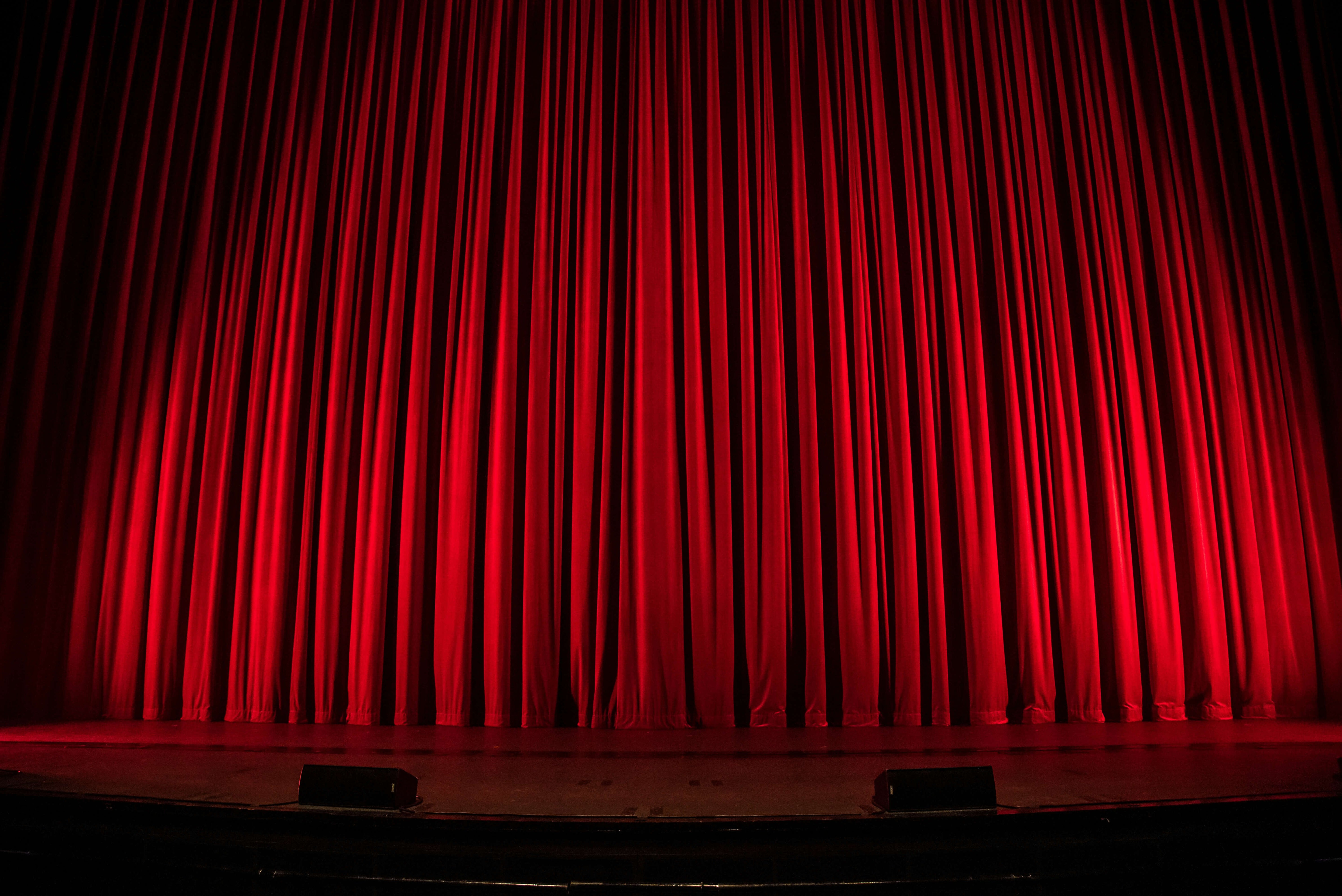 Red theatre curtains