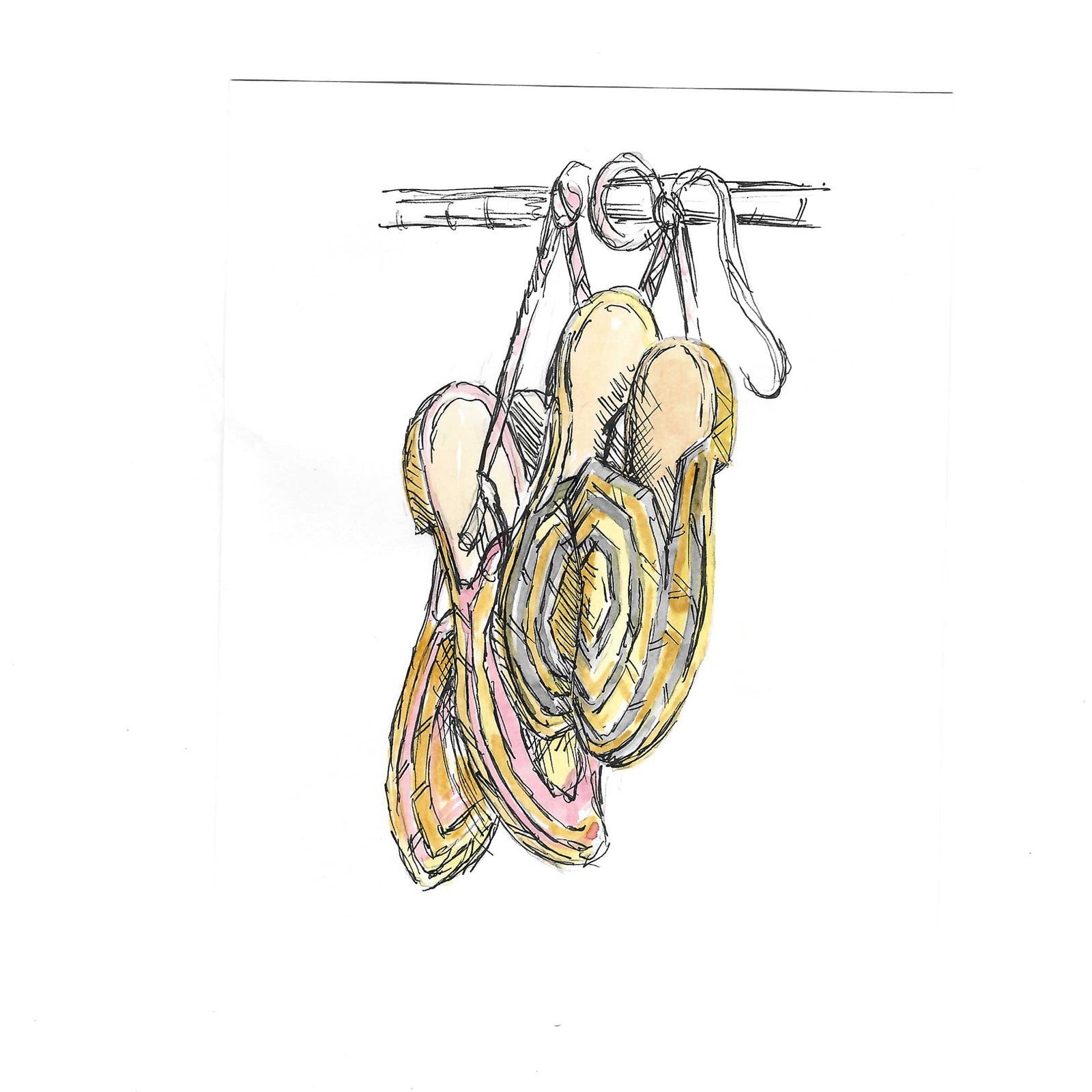 Drawing of two pairs of shoes.