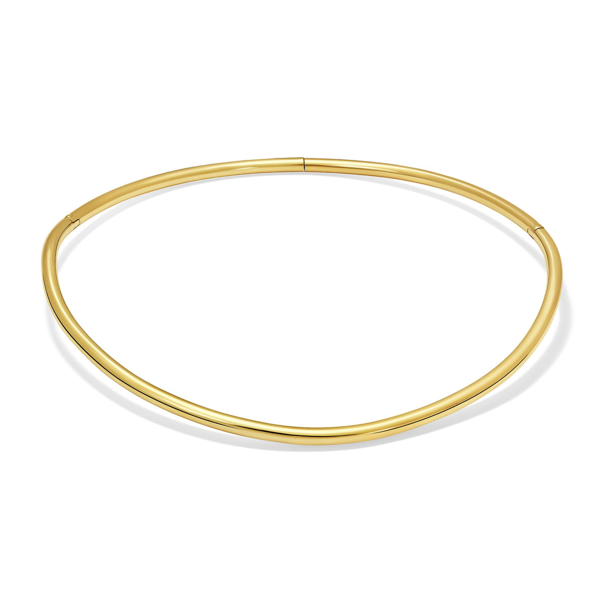 Handcrafted Zola torque necklace crafted from 9ct yellow gold. Sitting close to the collarbone, the Zola torque necklace is perfect to be worn alone or with a pendant.