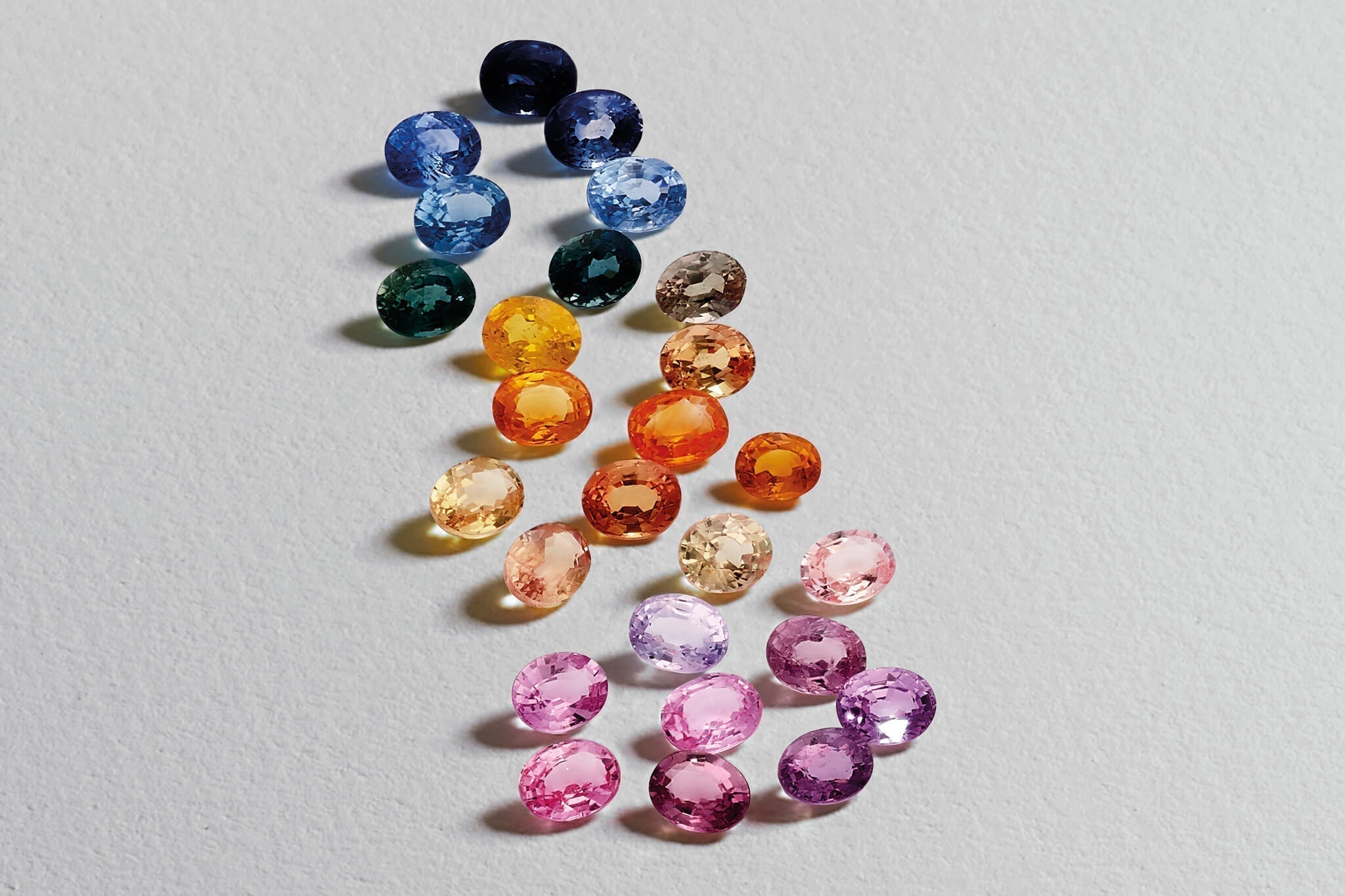 Different coloured gemstones