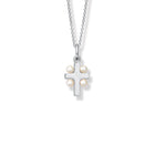 Suffolk Cross Pendant Silver - Pearl
