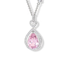 Octavia Margarita Necklace Pendant 18ct White Gold - Morganite & Diamond