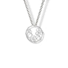 Agrumi Necklace Pendant 18ct White Gold - Diamond Pavé