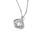 Cocoa Pod Medium Locket Pendant 18ct White Gold - Diamond