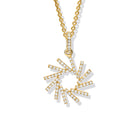 Zellije Large Necklace Pendant 18ct Yellow Gold - Diamond & Diamond Pavé