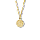 Notre Dame Medallion Charm Pendant Yellow Gold