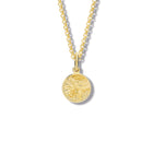 Le Ski Medallion Charm Pendant Yellow Gold