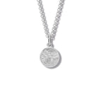 Le Ski Medallion Charm Pendant Silver