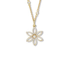 Fleur de Lys Medium Necklace Pendant 18ct Yellow Gold - Diamond Pavé