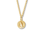 La Voile Medallion Charm Pendant Yellow Gold