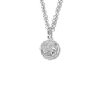Rose Medallion Charm Pendant Silver