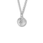 Snowdrop Medallion Charm Pendant Silver