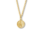 Foxglove Medallion Charm Pendant Yellow Gold