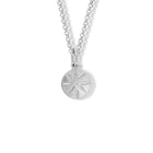 Star of Vergina Medallion Charm Pendant Silver