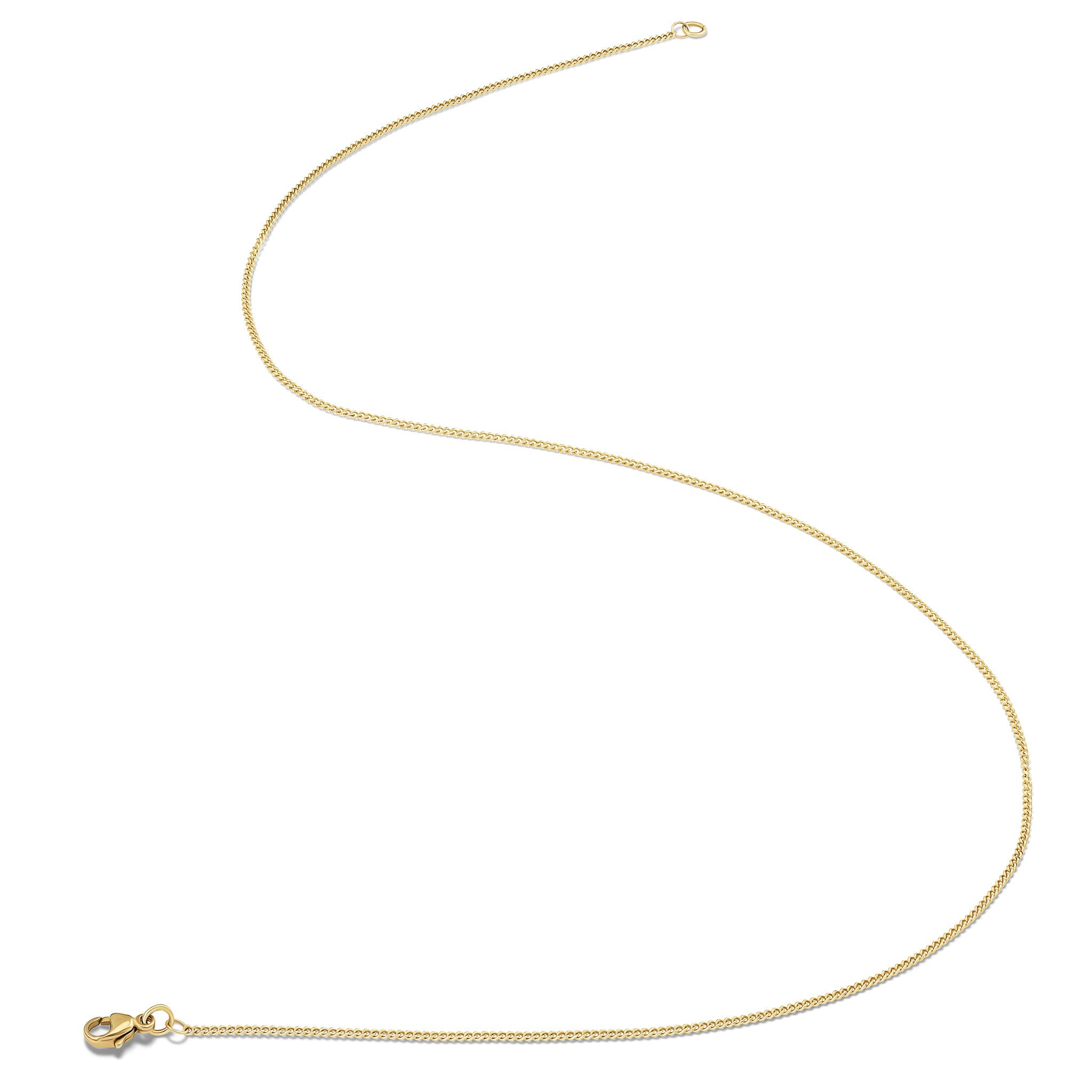 Handcrafted 18ct yellow gold necklace chain perfect for small necklace pendants.