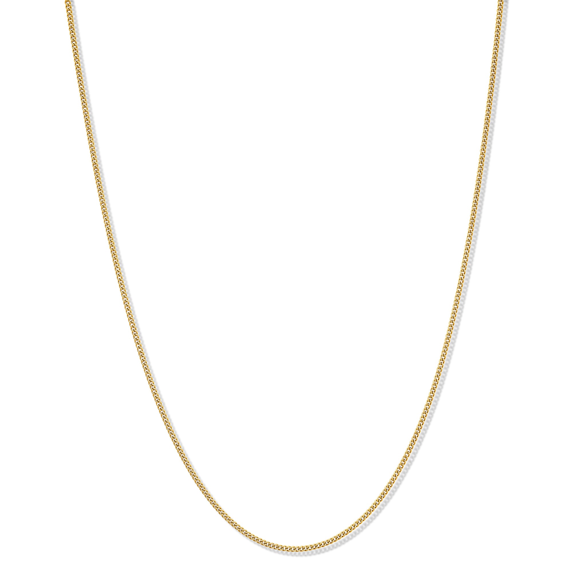 Handcrafted yellow gold necklace chain perfect for small necklace pendants.