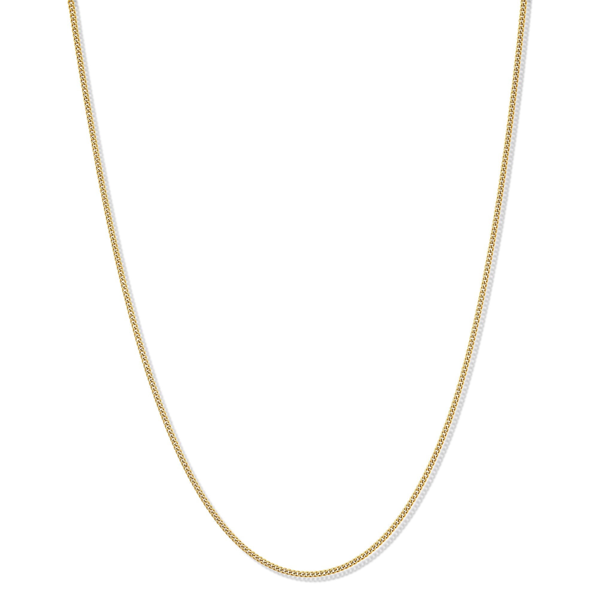 Handcrafted yellow gold necklace chain perfect for small necklace pendants.