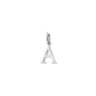 Alice Alphabet Initial Necklace Pendant Silver