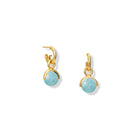 Stirrup Earring Drops Yellow Gold - Aquamarine