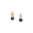 Stirrup Earring Drops Yellow Gold - Lapis Lazuli