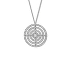 Niremius 3 Row Necklace Pendant 18ct White Gold - Diamond