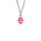 Compass Medium Necklace Pendant 18ct White Gold - Pink Tourmaline & Diamond