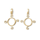 Athena Large Earring Drops Yellow Gold - Diamond