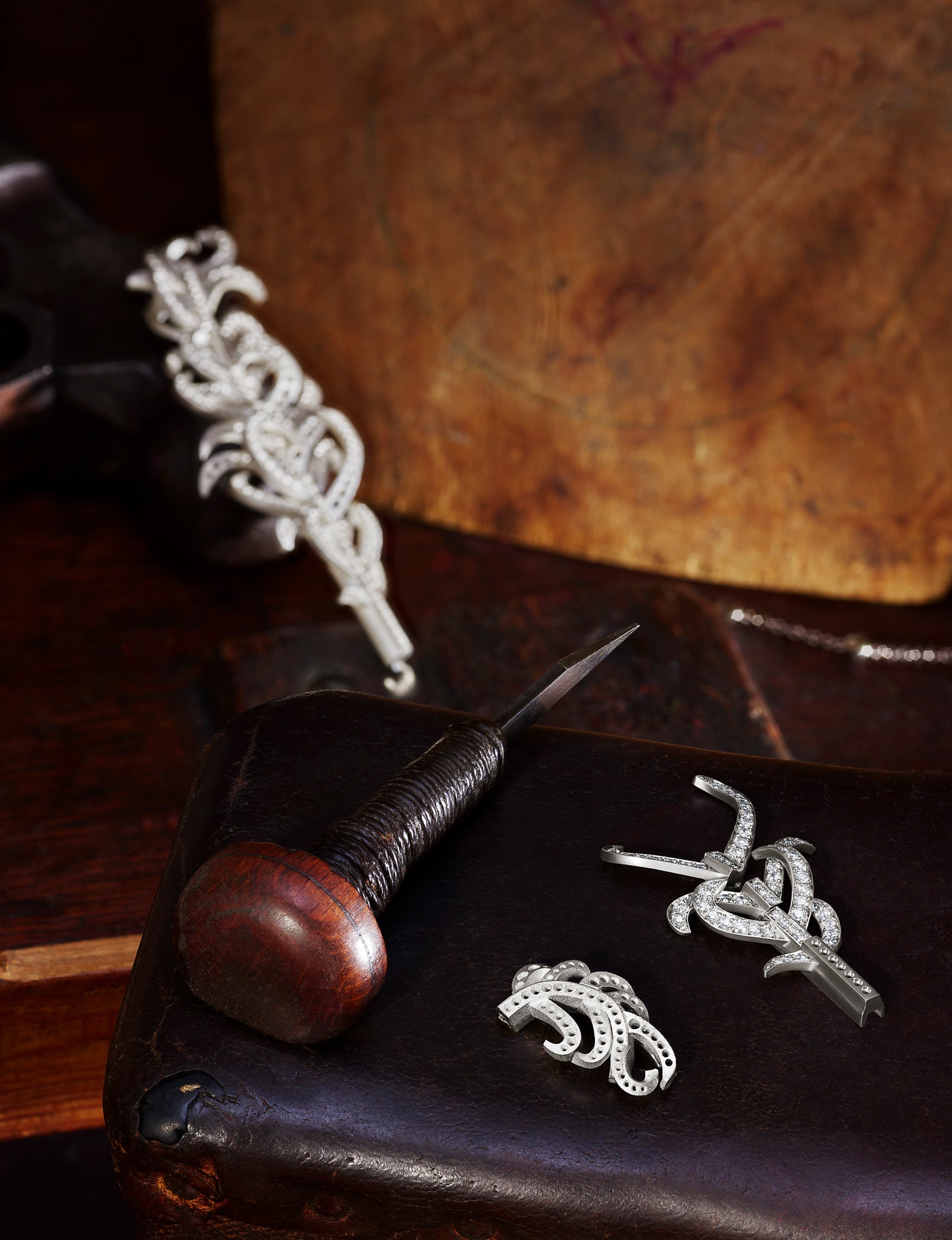 feather plume in workshop