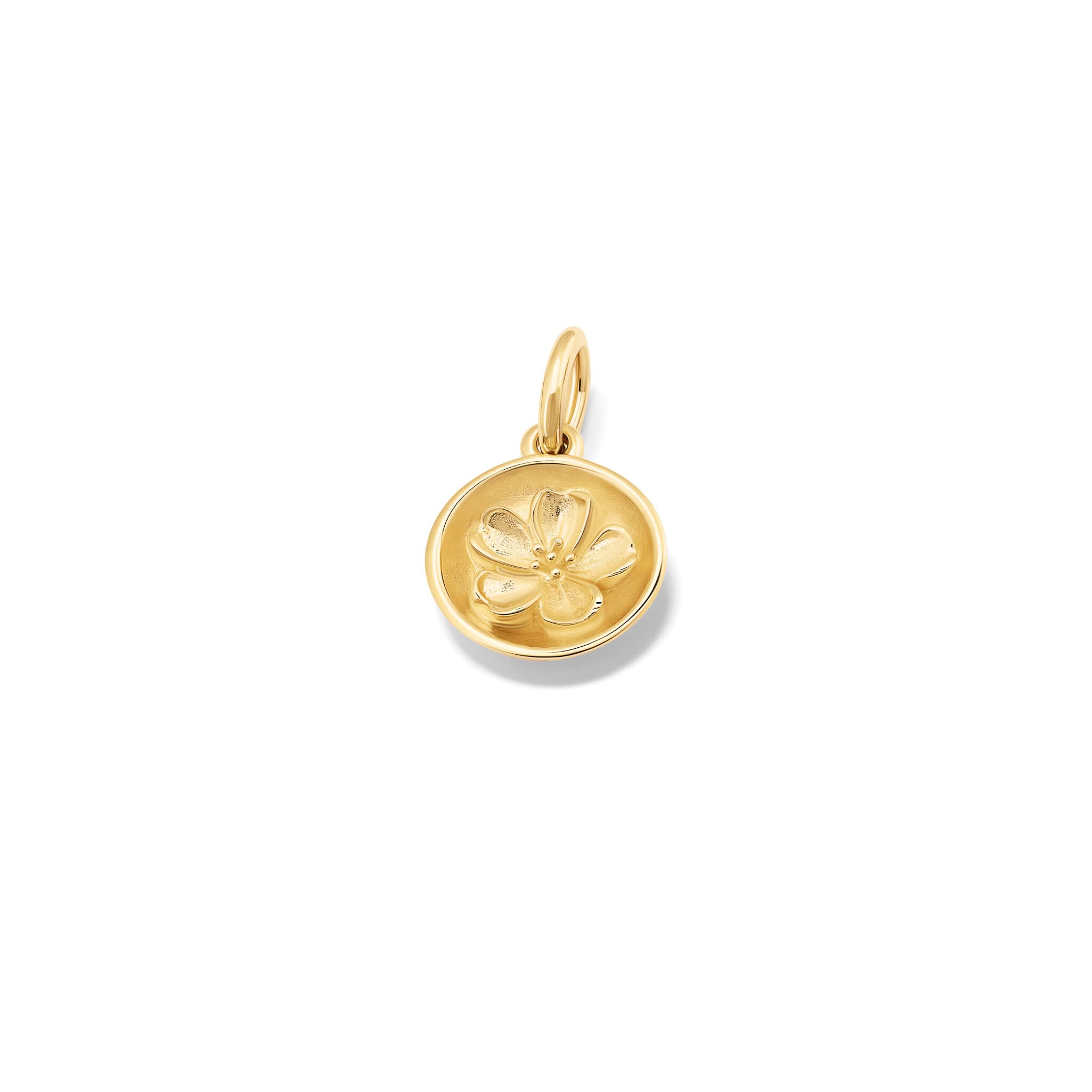 A handcrafted pendant with a plum blossom 'in relief'