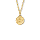 Butterfly Medallion Charm Pendant Yellow Gold